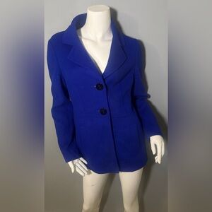 Carlisle Cobalt Blue Tailored Two-Button Blazer Coat